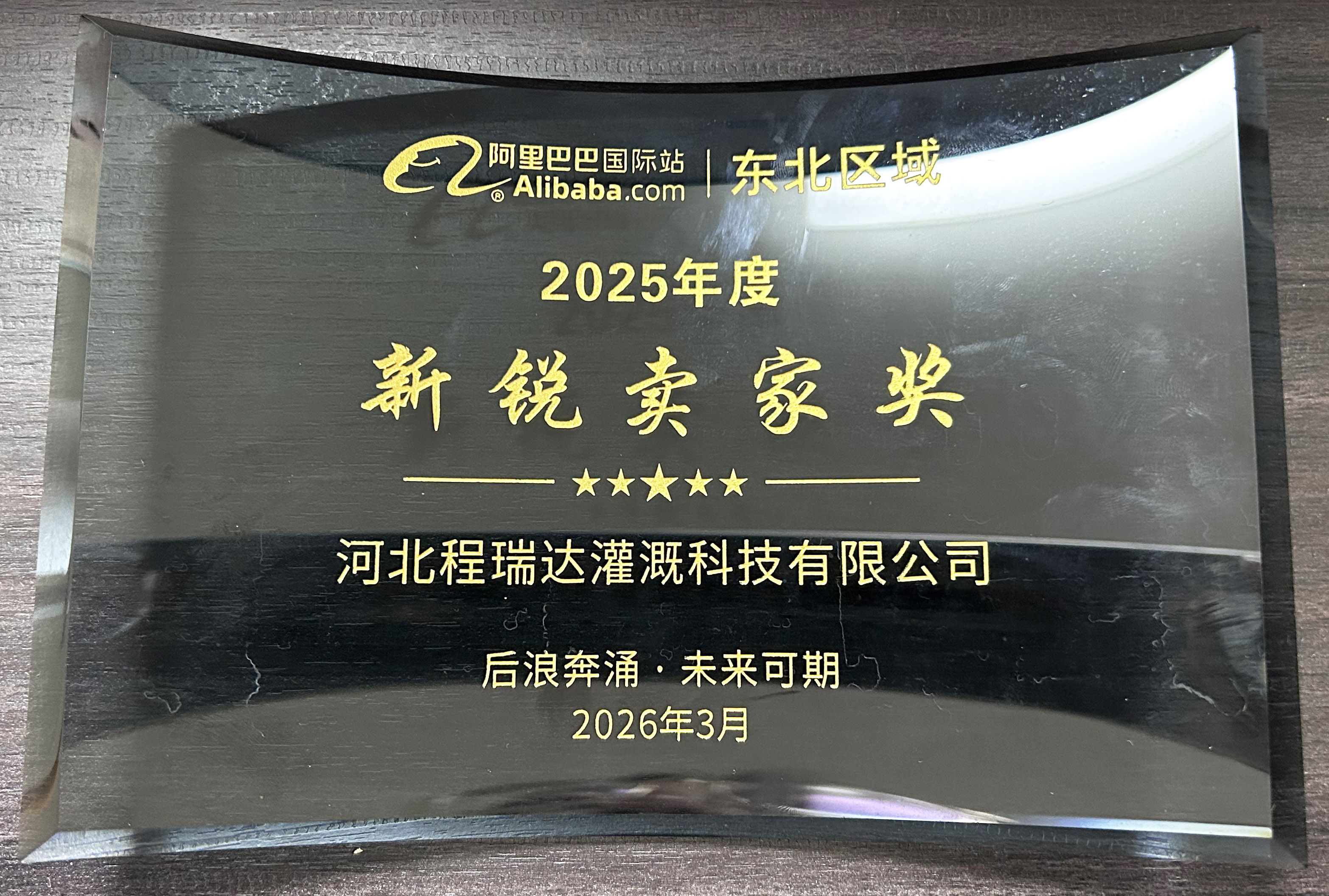 玉林程瑞达灌溉 | 荣获阿里国际站新锐卖家奖