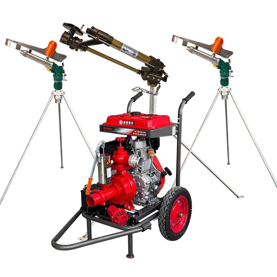 玉林一体式灌溉机组 全套喷枪水带配齐 抗旱浇地神器